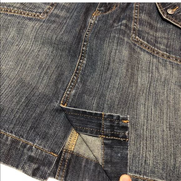 Tommy Hilfiger denim jean mini skirt pockets - Picture 3 of 8